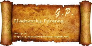 Gladovszky Perenna névjegykártya